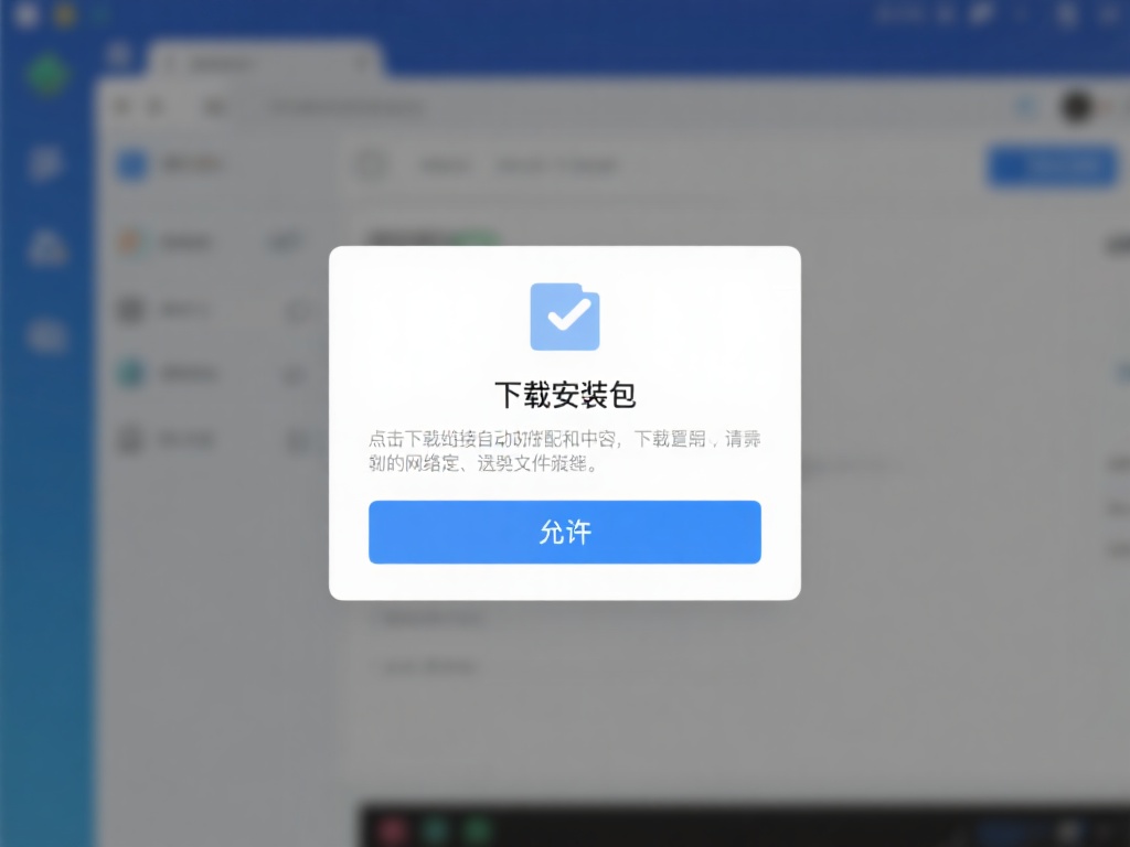 下载安装包
点击下载链接后，系统会提示你下载一个